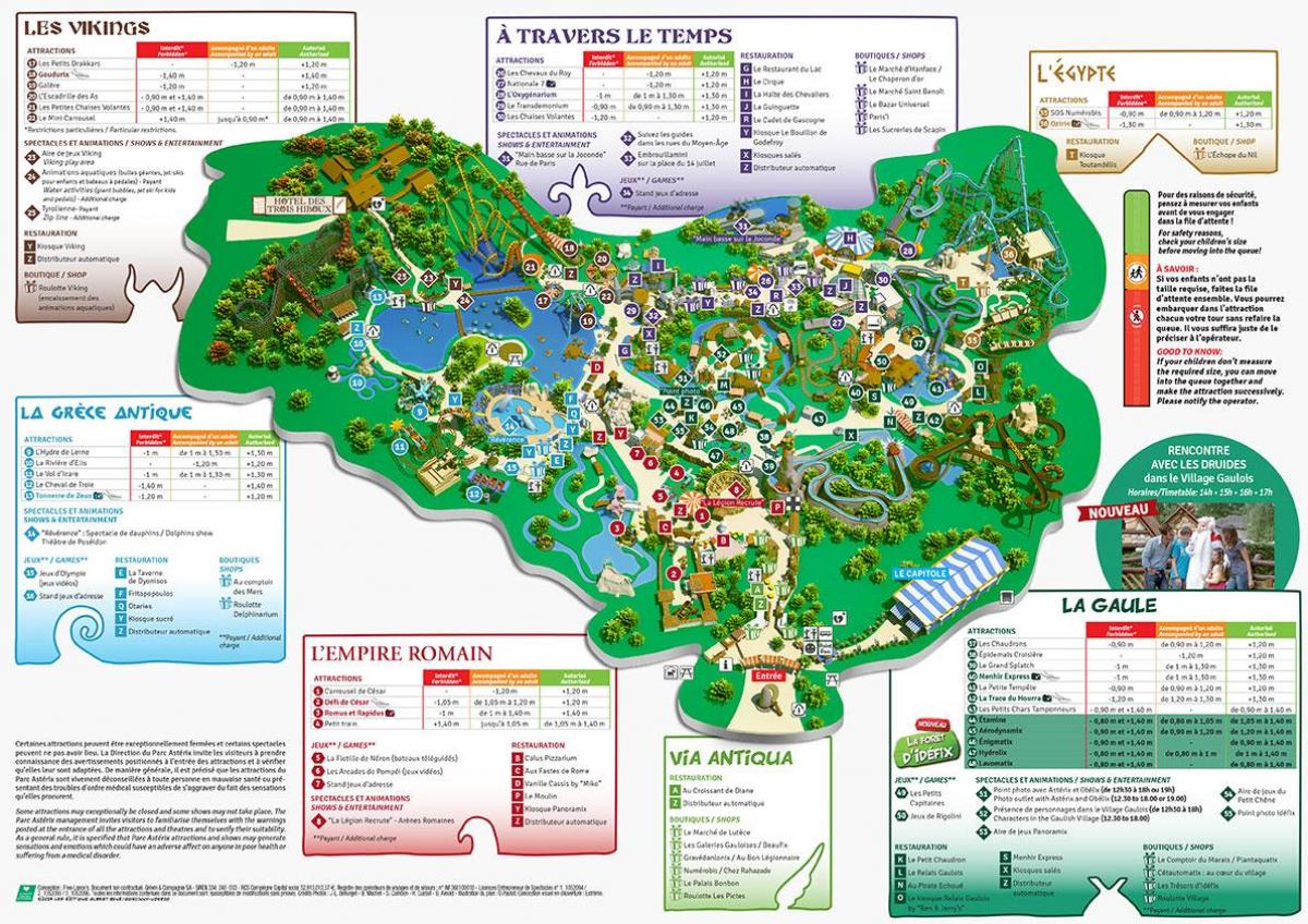 Mapa do parque Asterix