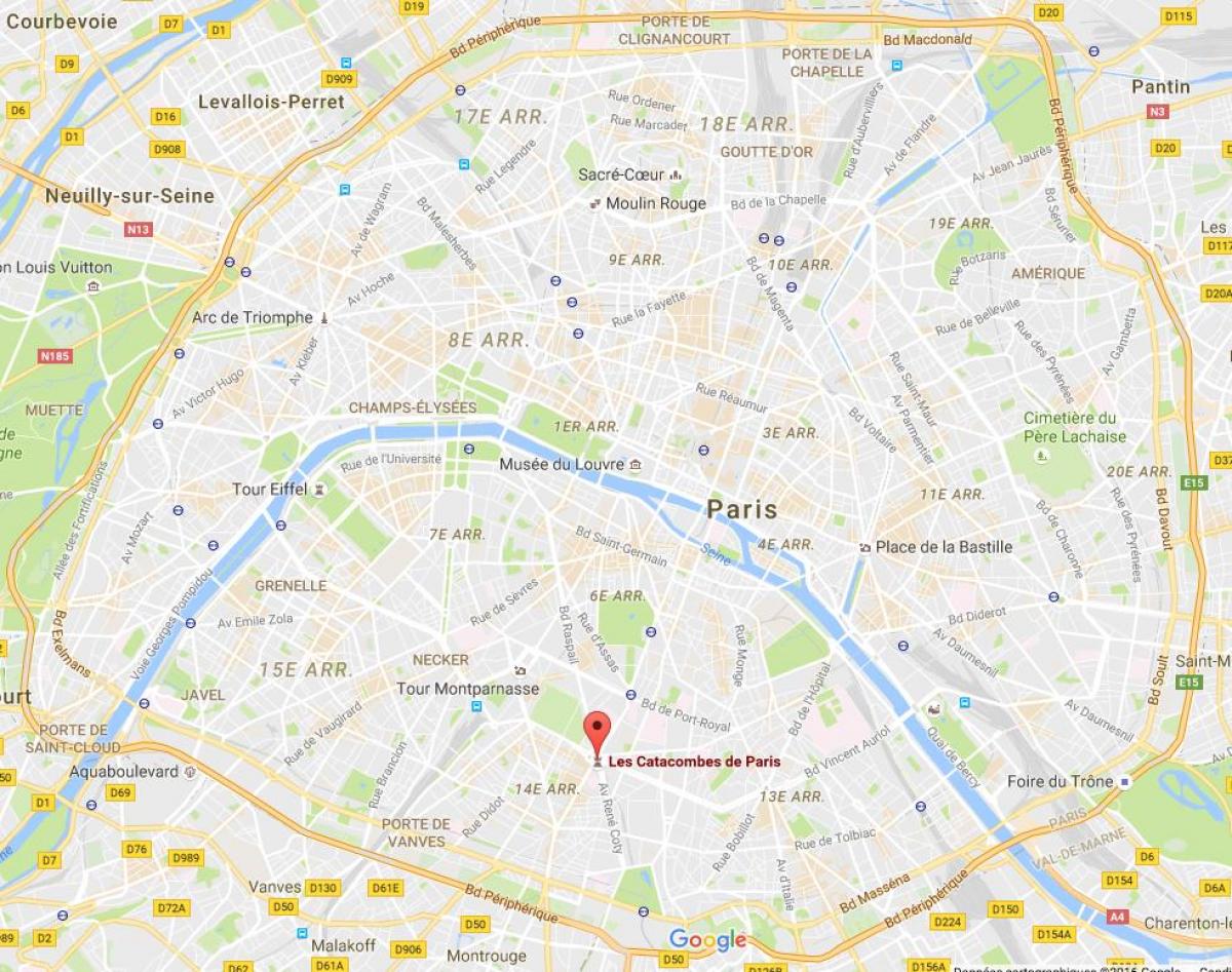 Mapa de Catacumbas de Paris