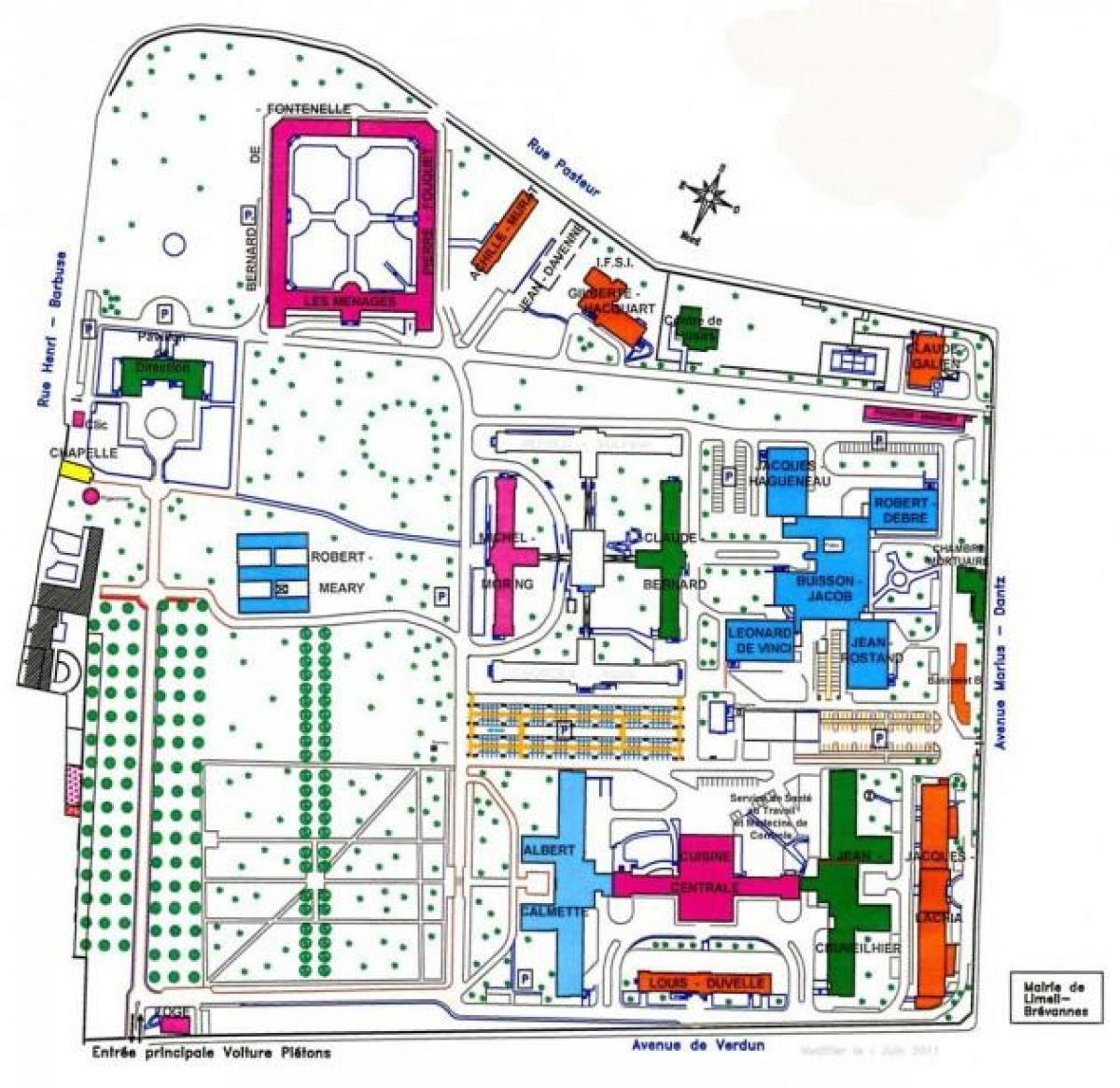 Mapa de Charles-Roux hospital
