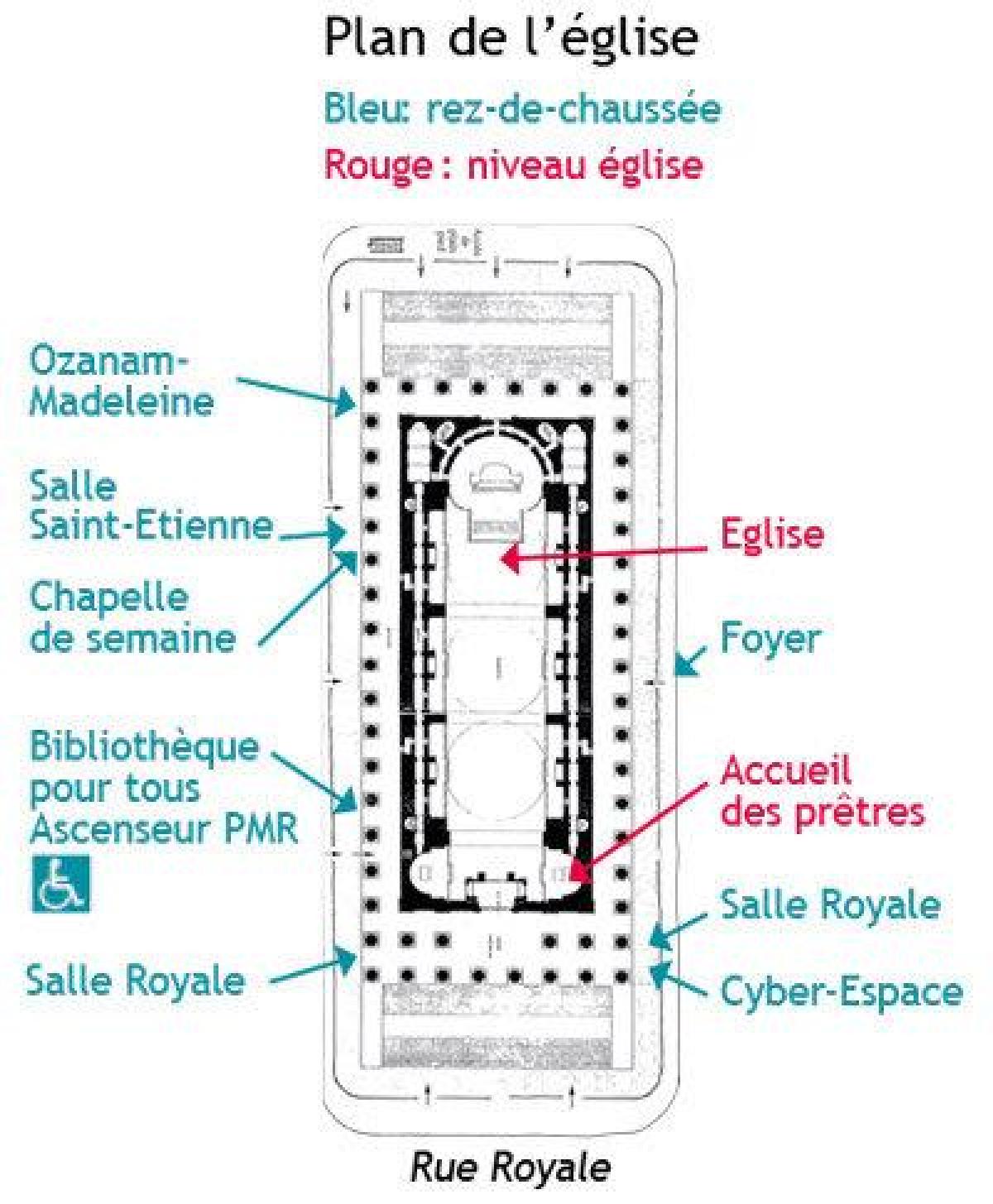 Mapa de Madeleine em Paris