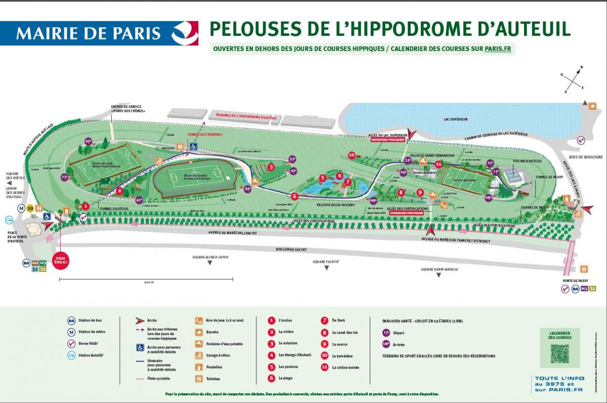 Mapa do Auteuil Hipódromo