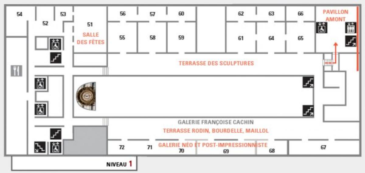 Mapa do Musée d'Orsay Nível 2