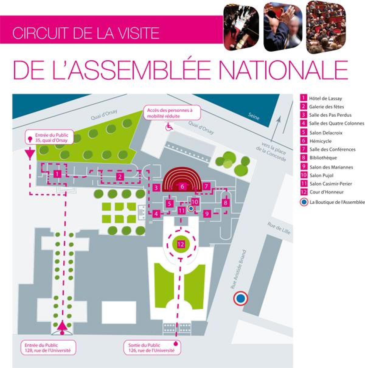 Mapa de Palais Bourbon