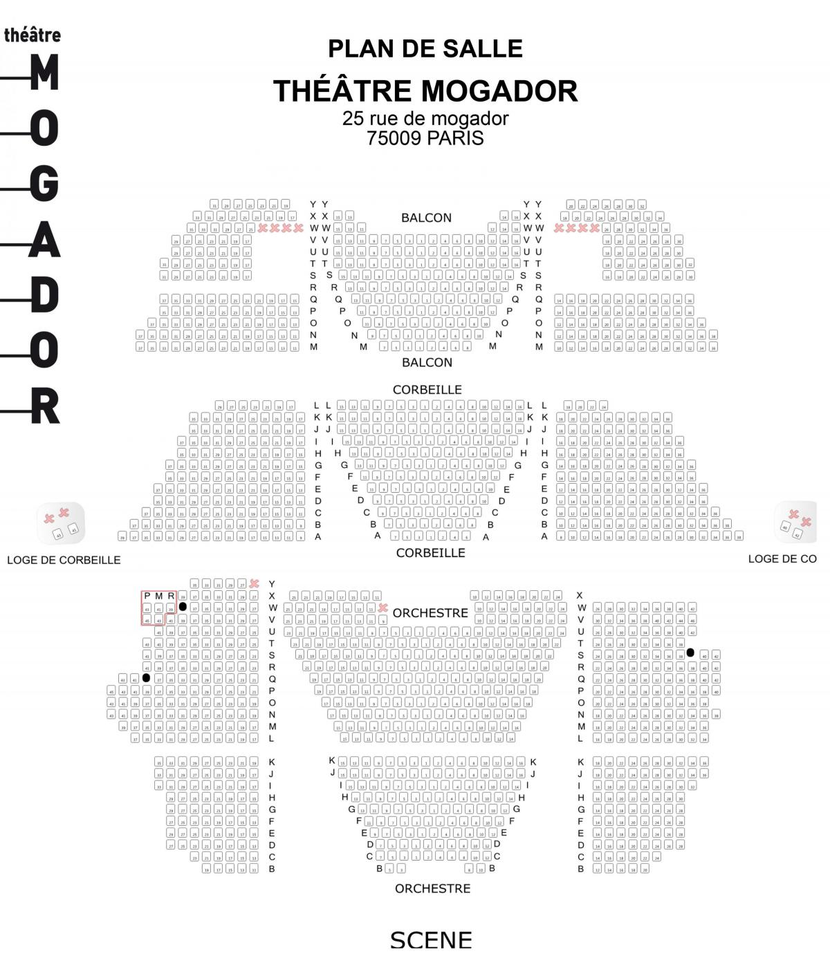 Mapa de Theatre Mogador