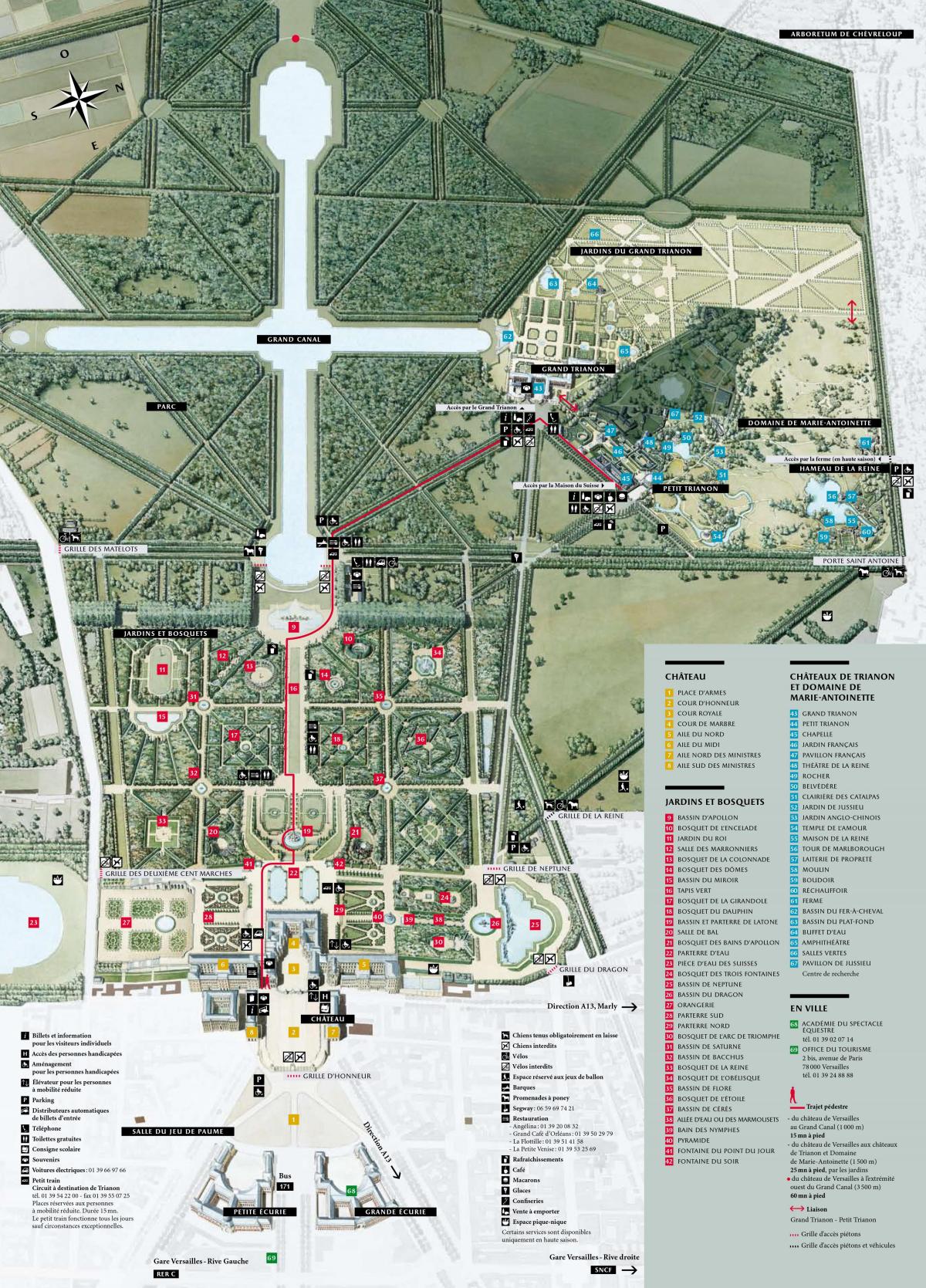 Mapa do Palácio de Versalhes