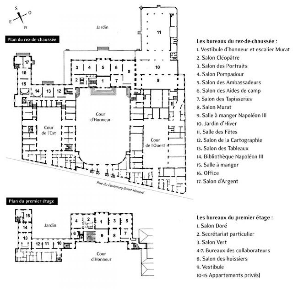 Mapa do Palácio Do Eliseu
