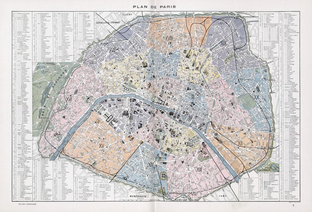 O mapa de Paris de 1900