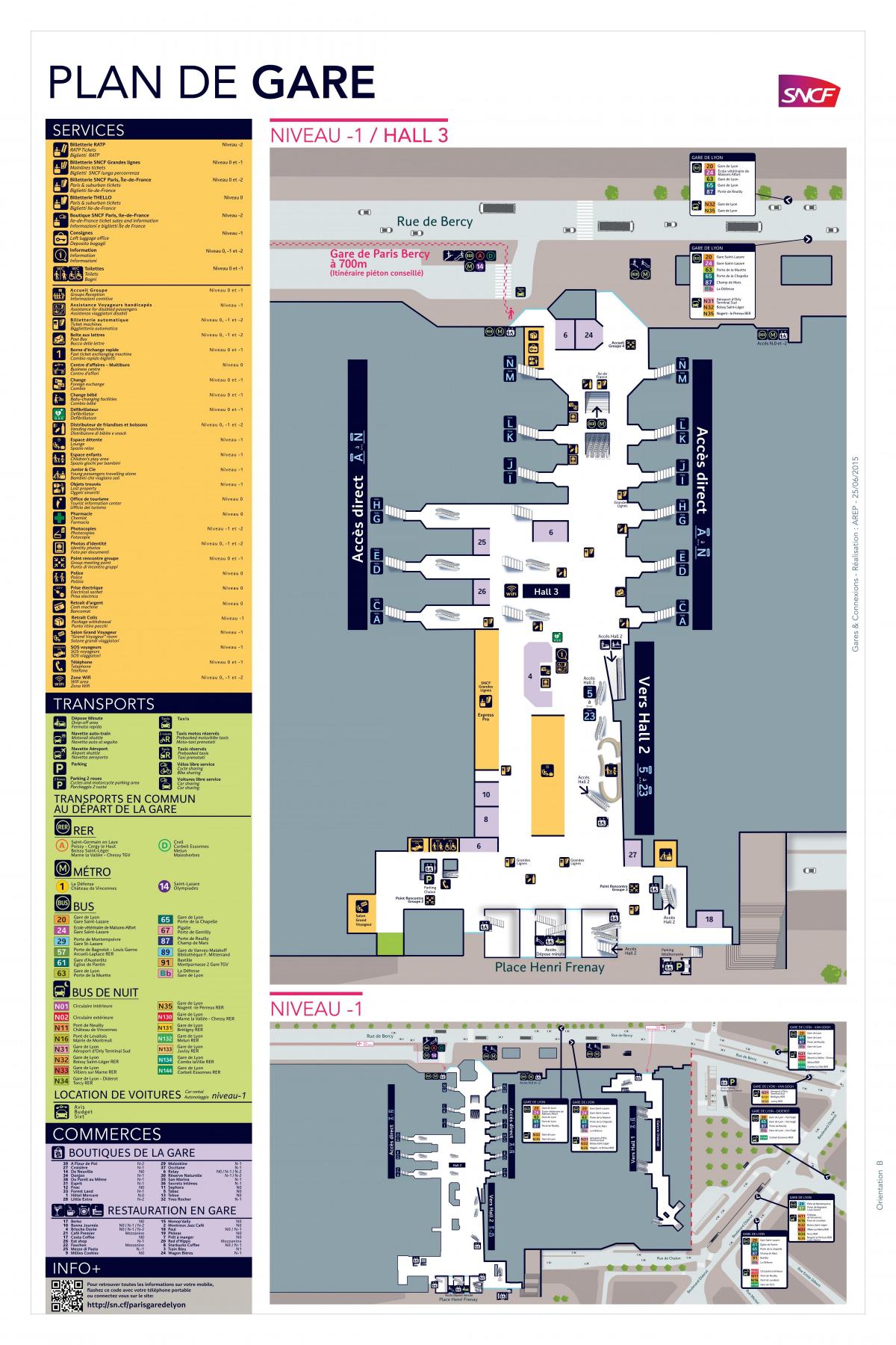 O mapa de Paris-Gare de Lyon, Salão 3