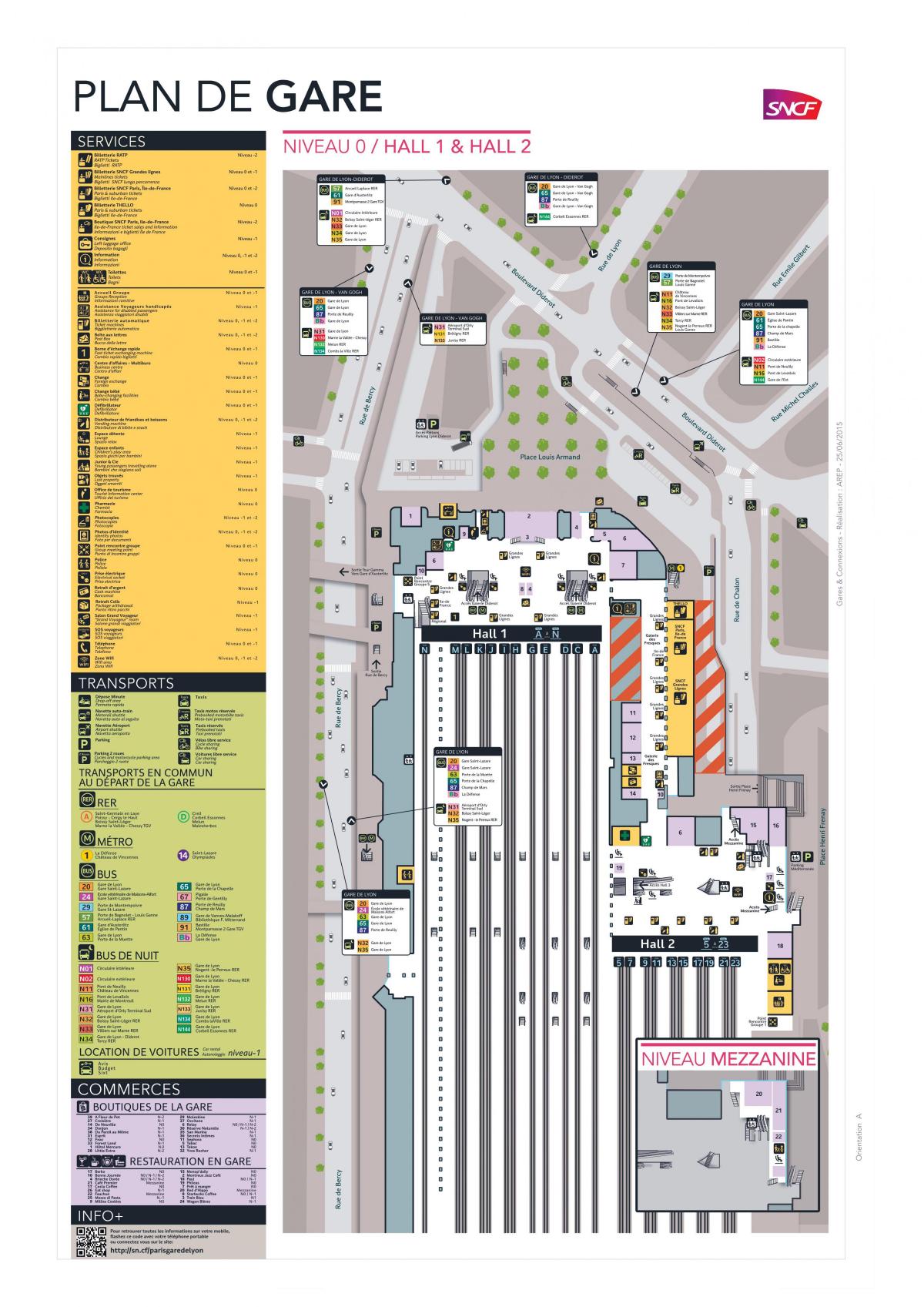 O mapa de Paris-Gare de Lyon