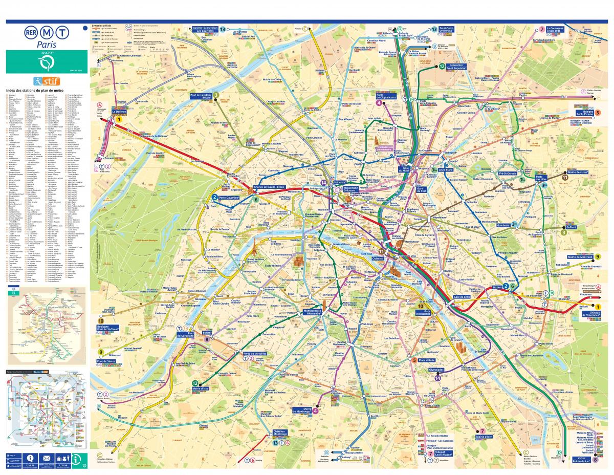 Mapa da RATP de metro