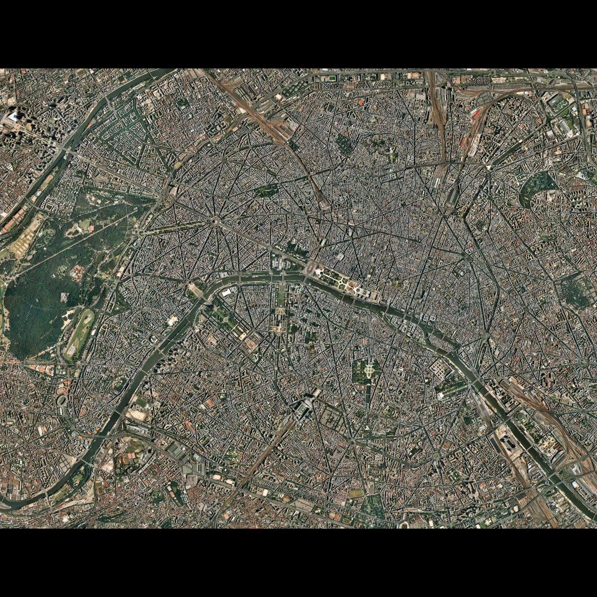 Mapa de satélite Paris