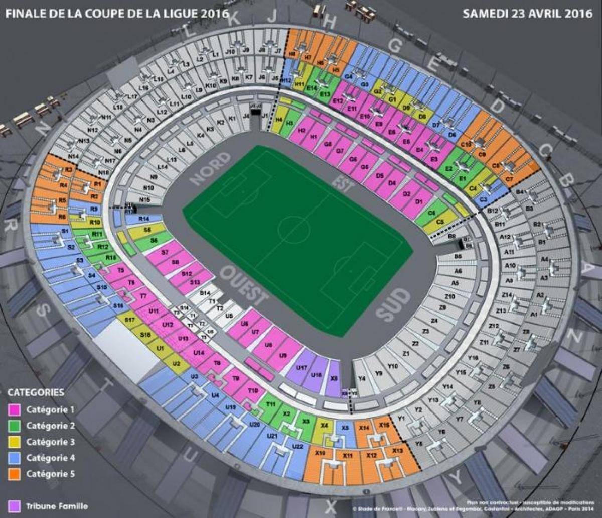Mapa do Stade de France (estádio de Futebol
