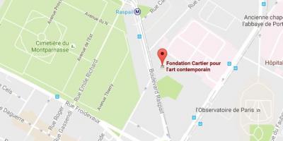 Mapa da Fondation Cartier