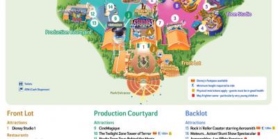 Mapa da Disney Studios