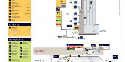 Mapa da Gare Montparnasse Nível 3 Pasteur