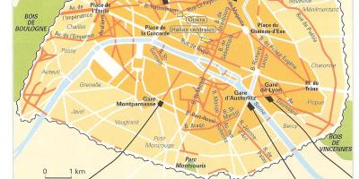 Mapa de Haussmann em Paris