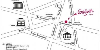 Mapa do museu Grevin