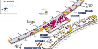 Mapa do aeroporto CDG terminal 2E