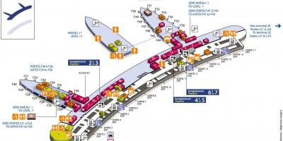 Mapa do aeroporto CDG terminal 2F