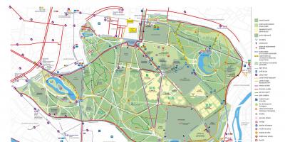 Mapa do parque Bois de Vincennes