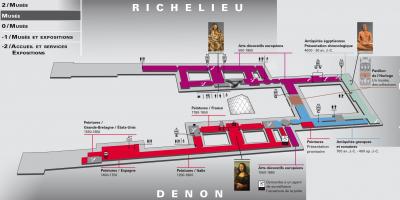 Mapa do Museu do Louvre Nível 1