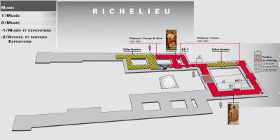 Mapa do Museu do Louvre Nível 2