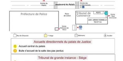 Mapa do Palácio de Justiça de Paris