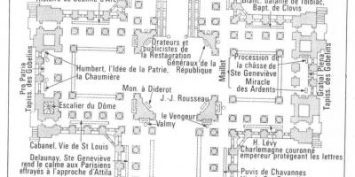 Mapa de Panthéon em Paris