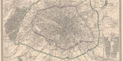 Mapa de Paris, 1850
