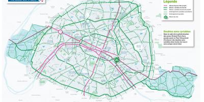 O mapa de Paris de bicicleta