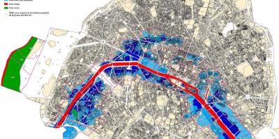 O mapa de Paris de inundação
