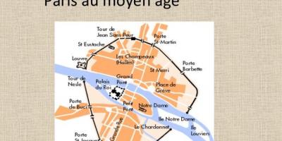 O mapa de Paris na Idade Média