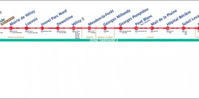 O mapa de Paris Tramway T6