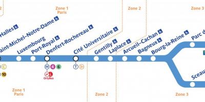 Mapa da RER B