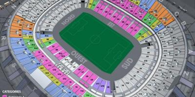 Mapa do Stade de France (estádio de Futebol