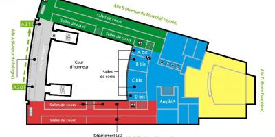 Mapa da Universidade Dauphine - piso 3
