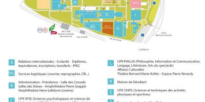 Mapa da Universidade de Nanterre