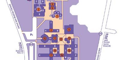 Mapa da Universidade de Paris 13