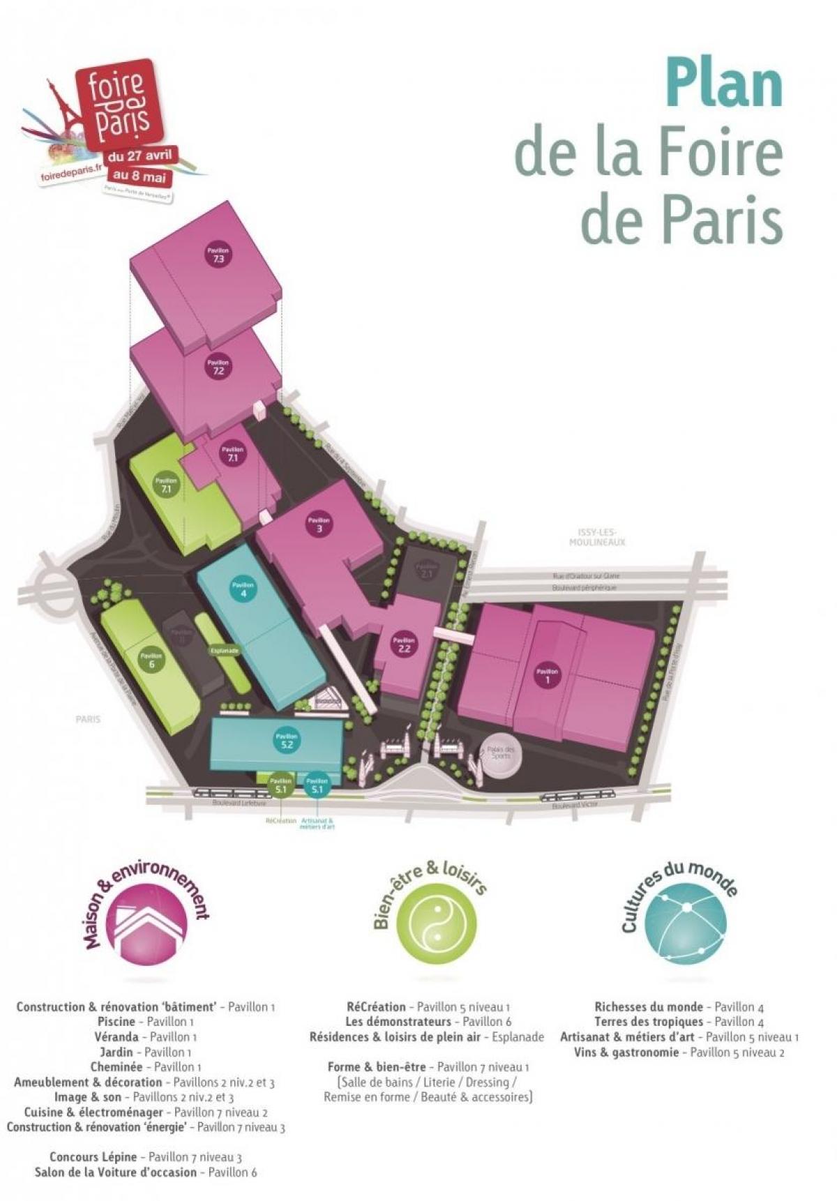 Mapa da Foire de Paris