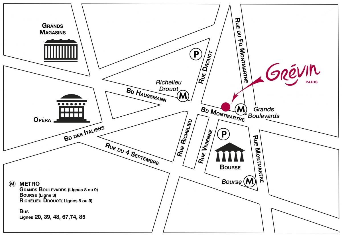 Mapa do Musée Grévin