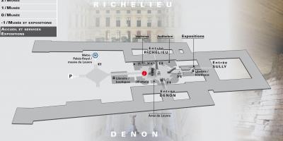 Mapa do Museu do Louvre Nível -2